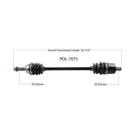 Wide Open OE Replacement CV Axle for POL FRONT L/R RANGER 570 FULL/CREW 16 POL-7073